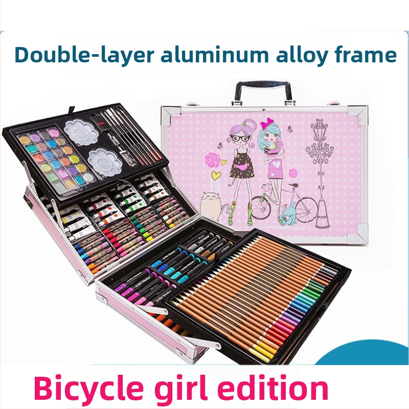 Sada akvarelných markerov pre deti, 145 kusov v hliníkovej krabičke, TOUCH CHENJI