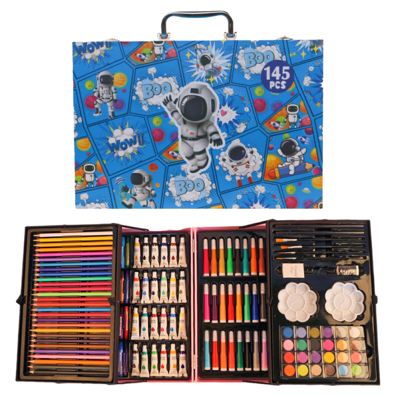 Set akvarelnih markera za djecu, 145-dijelna aluminijska kutija, TOUCH CHENJI