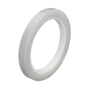 Bandă de poziționare pentru fixare precisă a pieselor metalice; bază PET; grosime 0,05 mm; adeziv poliester-cauciuc; interval de temperatură -10 la 70 °C.