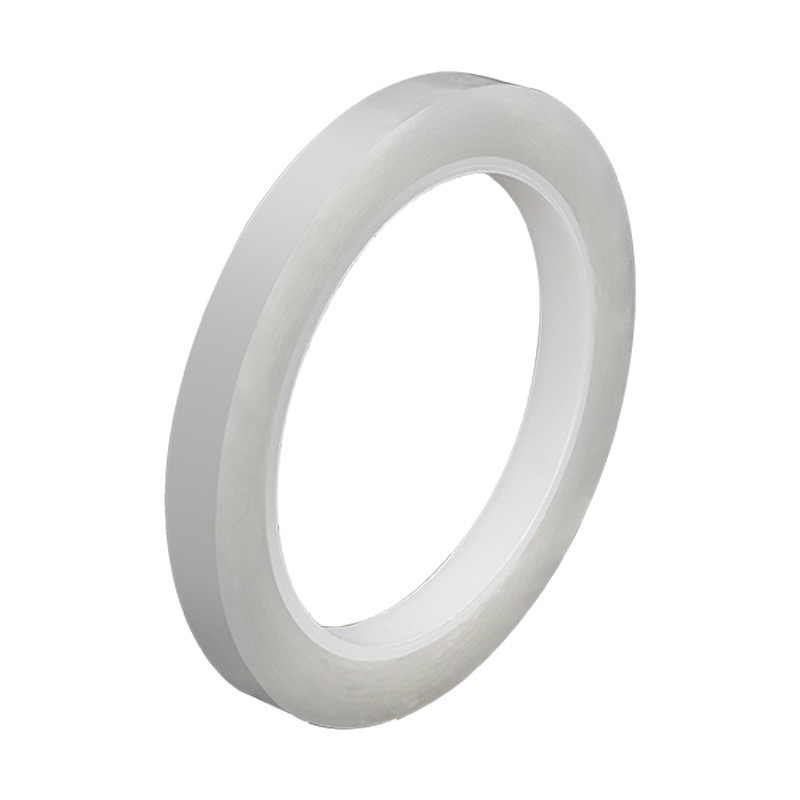 Bandă de poziționare pentru fixare precisă a pieselor metalice; bază PET; grosime 0,05 mm; adeziv poliester-cauciuc; interval de temperatură -10 la 70 °C.