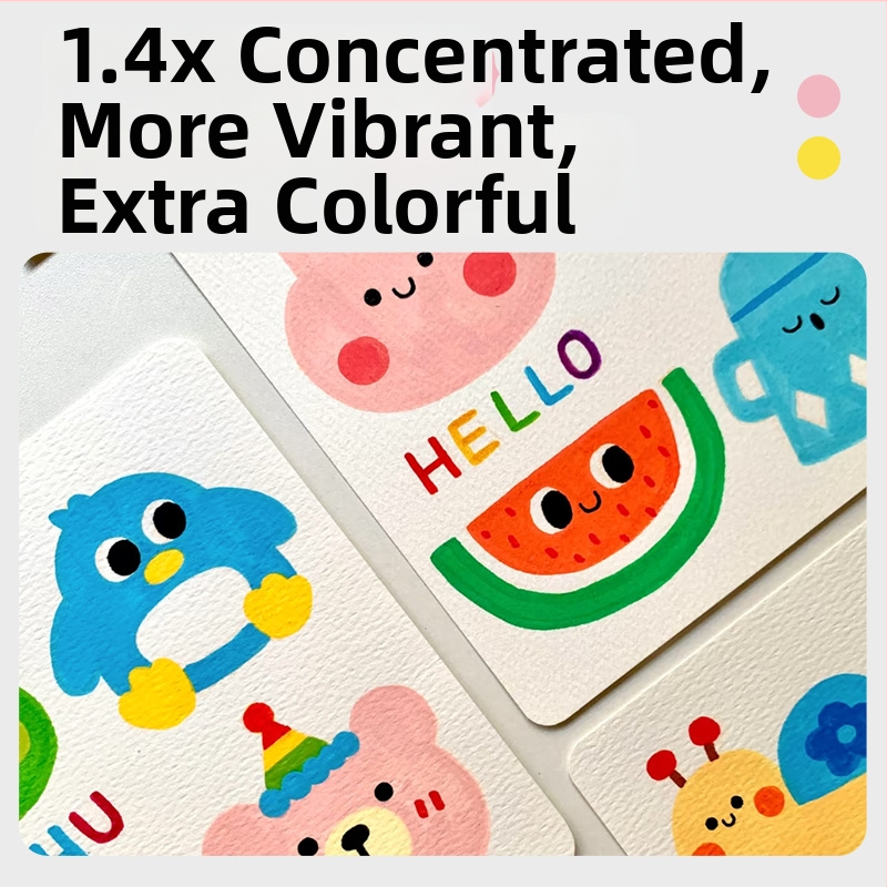 Akrilový marker s jednou špičkou, guľatým telom, v prenosnom balení v krabici na maľovanie a DIY umenie