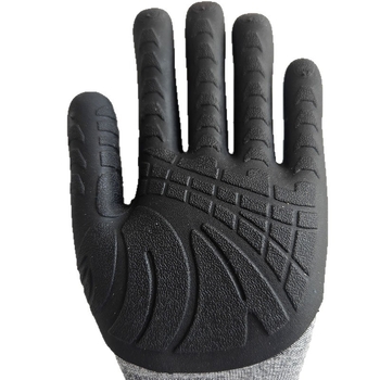 TPE mechanikus kesztyűk vágásbiztos, kopásálló, ütéscsillapító és ütközés elleni védelemmel fúrási és olajbányászati alkalmazásokhoz (97–98 g); gép- és járműgyártás, kertépítés, építőipar