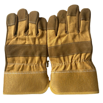 Kétrétegű marhabőrből készült hegesztő kesztyűk, a hegesztők, vasúti és ipari létesítmények számára