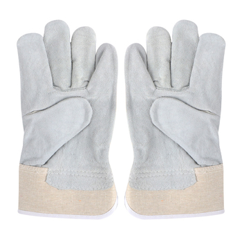 Mănuși de sudură scurte, din piele de vacă, Welding Beast, 280 g, două straturi de pânză, pentru sudură electrică și prelucrarea metalelor