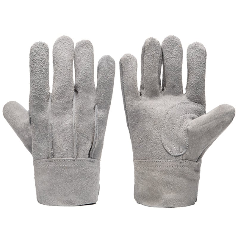 Tehénbőr hegesztő kesztyűk - Magas hőmérséklet-állóság, három bordás kialakítás, égési védelem, hőszigetelés, kopásálló