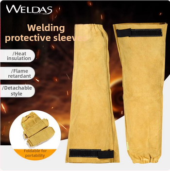 Weldas 44-2319 Manșete de sudură din piele de vită, estivale, respirabile