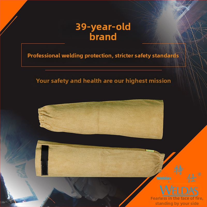 Weldas 44-2319 Manșete de sudură din piele de vită, estivale, respirabile