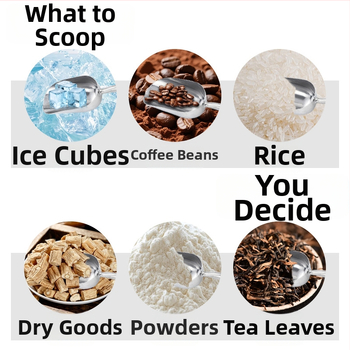 Lžička na ľad z hliníkovej zliatiny s nehrdzavejúcou oceľou, pre ľadovače, potraviny a barové koktaily