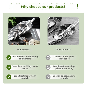 Lžička na ľad z hliníkovej zliatiny s nehrdzavejúcou oceľou, pre ľadovače, potraviny a barové koktaily