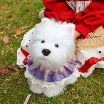 Λούτρινο κουκλάκι σκύλου, προσαρμόσιμο σύμφωνα με τα σκίτσα, γέμισμα PP βαμβάκι, συσκευασία με δίχτυ, για ηλικίες 14+