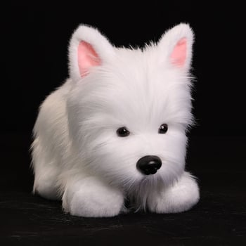 Λούτρινο κουκλάκι σκύλου, προσαρμόσιμο σύμφωνα με τα σκίτσα, γέμισμα PP βαμβάκι, συσκευασία με δίχτυ, για ηλικίες 14+