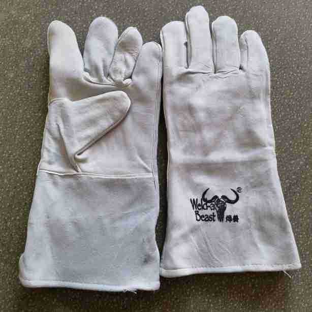 Rukavice na zváranie – Tepelne odolné, Odolné voči opotrebeni, Predĺžené a hrubé kožené, Flexibilné