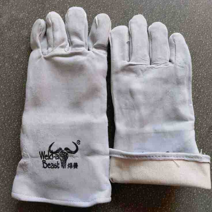 Rukavice na zváranie – Tepelne odolné, Odolné voči opotrebeni, Predĺžené a hrubé kožené, Flexibilné