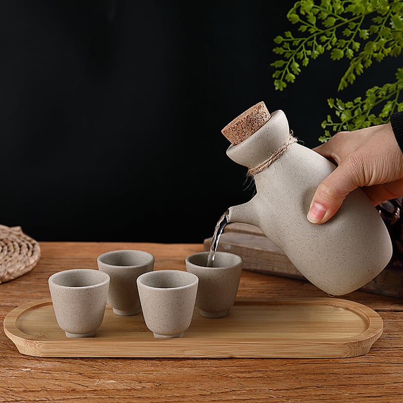 Porcelanski japanskog stila sake lonac i set za vino – keramički kućni pribor za vino