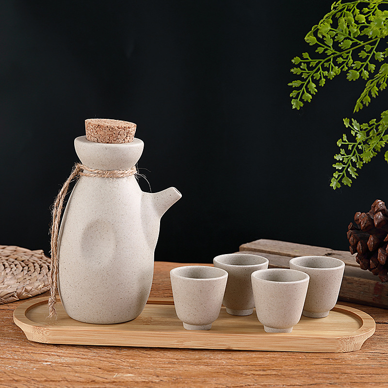 Porcelanski japanskog stila sake lonac i set za vino – keramički kućni pribor za vino