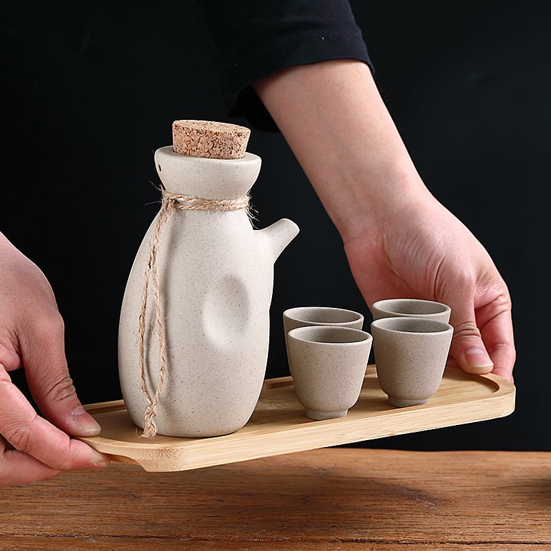 Porcelanski japanskog stila sake lonac i set za vino – keramički kućni pribor za vino