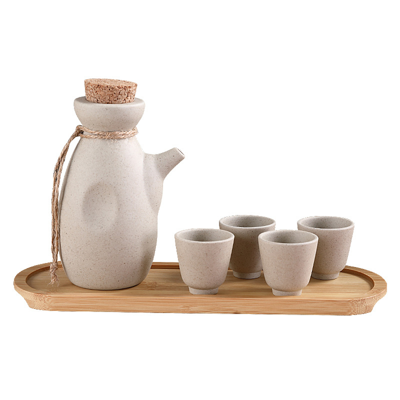 Porcelanski japanskog stila sake lonac i set za vino – keramički kućni pribor za vino