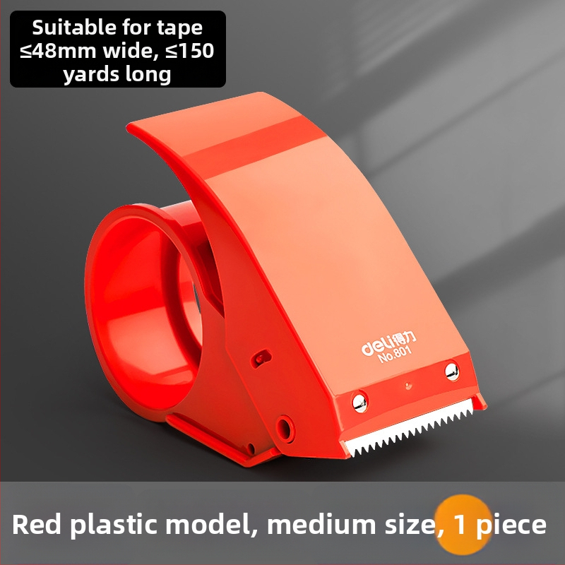 Deli ručný baliaci stroj na krabice s páskou, ABS/ kovová konštrukcia, model 80080180280382382453250, šírka pásky až 60 mm