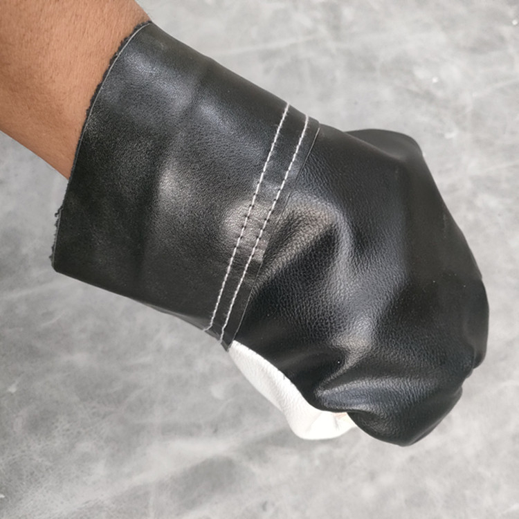 Zváracie rukavice z teľacej kože, odolné voči opotrebeniu, tepelno-izolačné, proti popáleninám, ohňovzdorné; dĺžky 38/26 cm; na zváranie