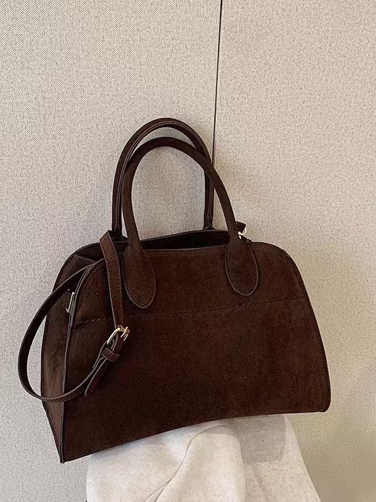 Ženska retro pliš torba Tote s magnetskim zatvaranjem, pliš materijal, horizontalni kvadratni oblik, džep sa zipom, gradski minimalistički stil