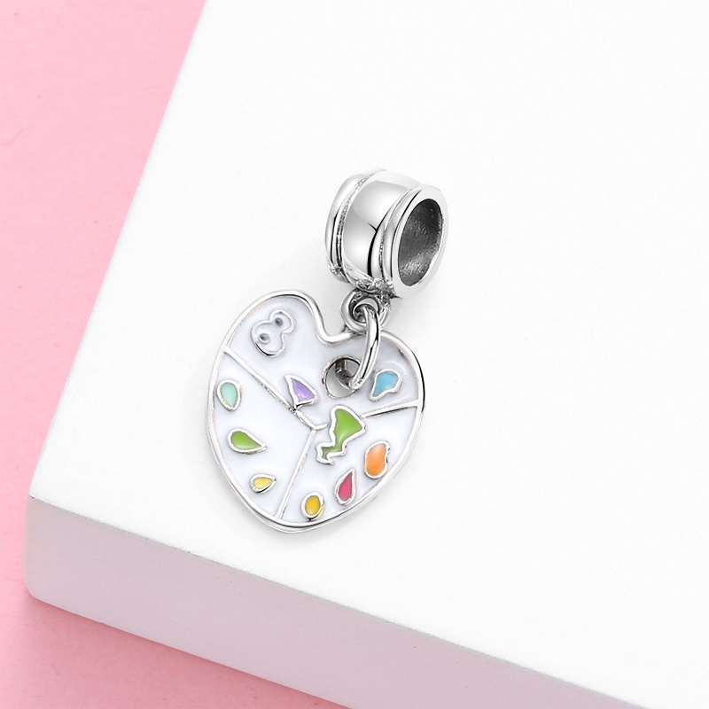 MAGIC CHARMS S925 sterling srebro, narukvica s privjeskom od perlica s oksidiranim završetkom