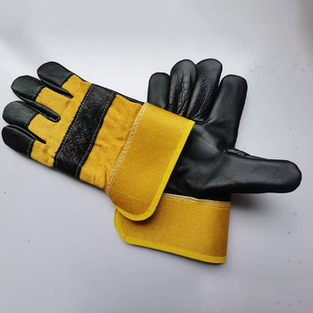 Γάντια συγκόλλησης από δέρμα επίπλων, παχύτερα, ενισχυμένα, προστασία από εγκαύματα, φλογοανθεκτικά, ανθεκτικά σε πιτσιλίσματα