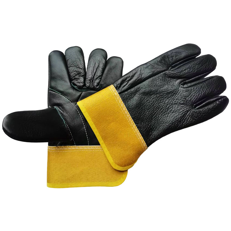 Γάντια συγκόλλησης από δέρμα επίπλων, παχύτερα, ενισχυμένα, προστασία από εγκαύματα, φλογοανθεκτικά, ανθεκτικά σε πιτσιλίσματα