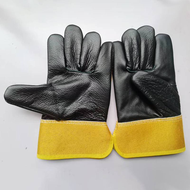 Γάντια συγκόλλησης από δέρμα επίπλων, παχύτερα, ενισχυμένα, προστασία από εγκαύματα, φλογοανθεκτικά, ανθεκτικά σε πιτσιλίσματα