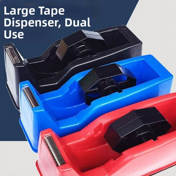 Priehľadný zásobník na lepiacu pásku a držiak, PP, pre kanceláriu, priemer hriadeľa 1.2–1.8 cm, šírka pásky do 28 mm