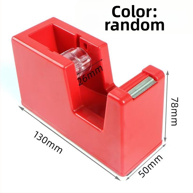 Priehľadný zásobník na lepiacu pásku a držiak, PP, pre kanceláriu, priemer hriadeľa 1.2–1.8 cm, šírka pásky do 28 mm