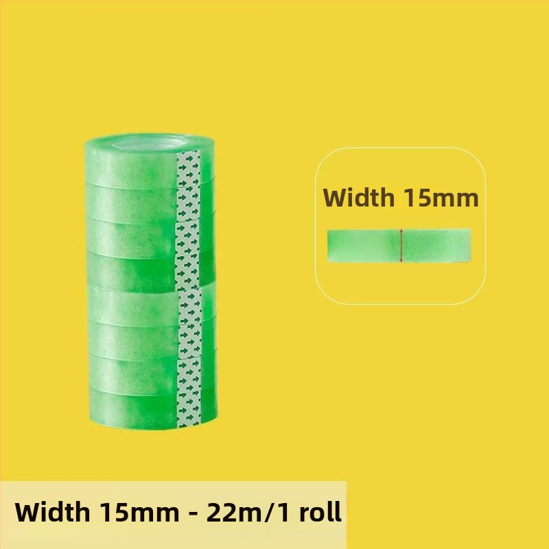 Priehľadný zásobník na lepiacu pásku a držiak, PP, pre kanceláriu, priemer hriadeľa 1.2–1.8 cm, šírka pásky do 28 mm