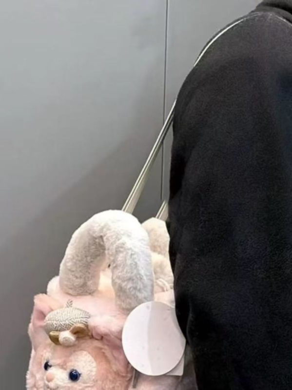 Pluštasta torbica za kameru, bucket bag stil, gradski minimalistički dizajn, proljeće 2025, pogodna za svakodnevnu upotrebu