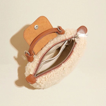 Torba u obliku knedle, Dragon stil, od umjetne vune, zatvarač na zip, podstava od poliestera