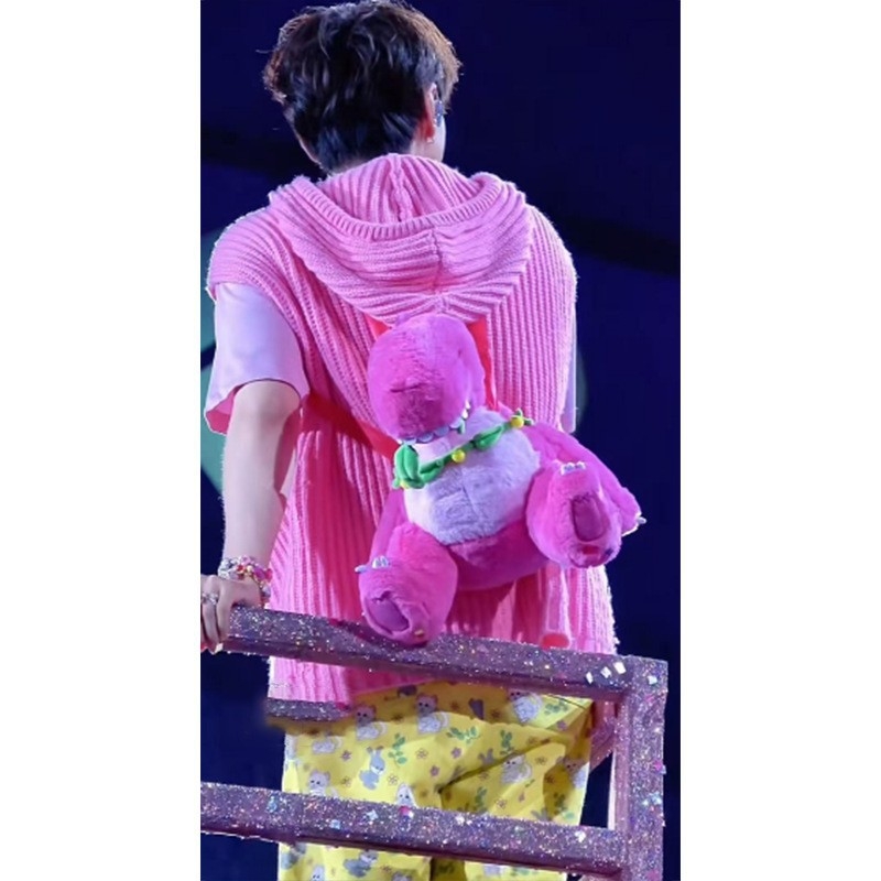 Rucsac cu pluș desen animat — stil casual, construcție din poliester, închidere cu fermoar, căptușeală din poliester, Lansare iarna 2025