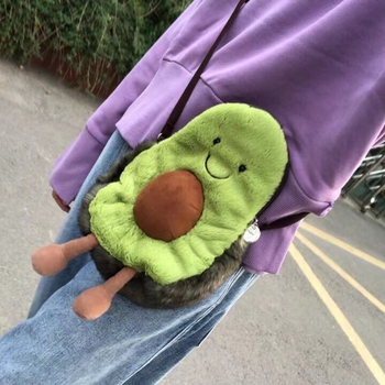 Crossbody torba s plišanim likom, vanjska tkanina, punjenje spužva, višefunkcionalna