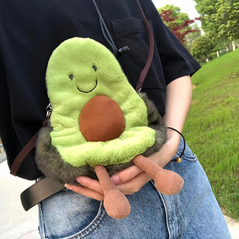 Crossbody torba s plišanim likom, vanjska tkanina, punjenje spužva, višefunkcionalna