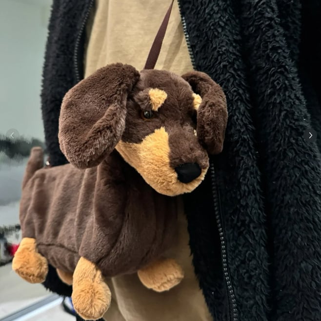 Νταχσουντ λούτρινο τσαντάκι-κούκλα, 1:1 αντίγραφο, κοντό βελούδινο ύφασμα, για ηλικίες 7–14