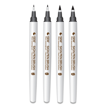 Sta 3751 Στυλό-βούρτσα - Αδιάβροχο, με απαλό άκρο για καλλιγραφία και γραφή, Γραφική Ύλη