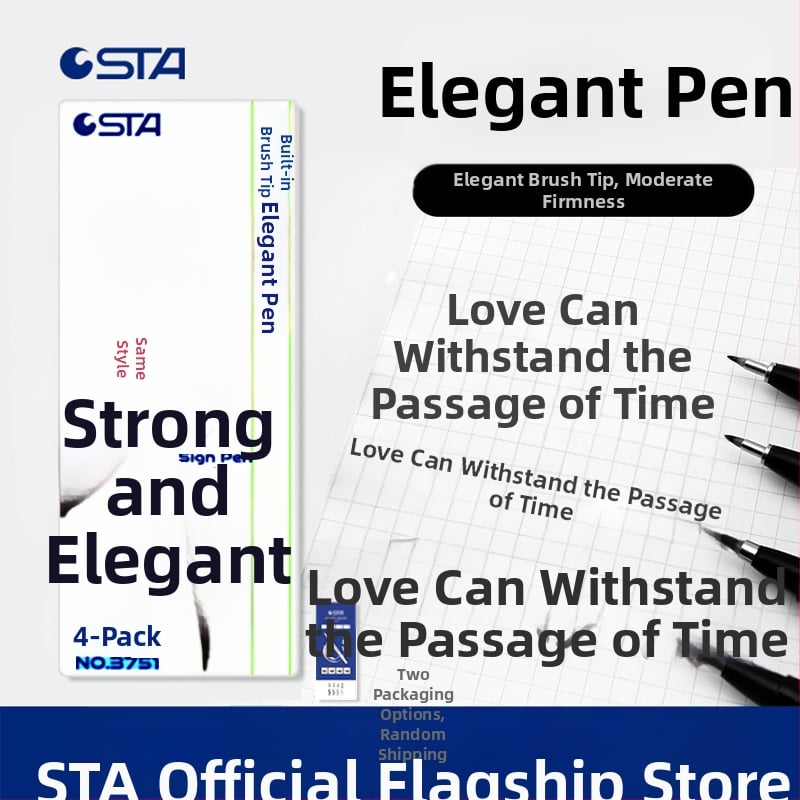 Sta 3751 Στυλό-βούρτσα - Αδιάβροχο, με απαλό άκρο για καλλιγραφία και γραφή, Γραφική Ύλη