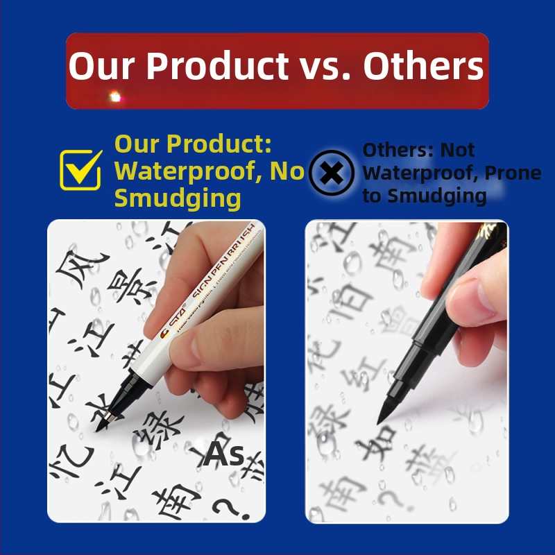 Sta 3751 Στυλό-βούρτσα - Αδιάβροχο, με απαλό άκρο για καλλιγραφία και γραφή, Γραφική Ύλη