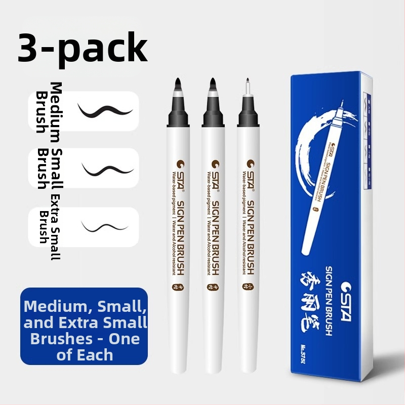 Sta 3751 Στυλό-βούρτσα - Αδιάβροχο, με απαλό άκρο για καλλιγραφία και γραφή, Γραφική Ύλη