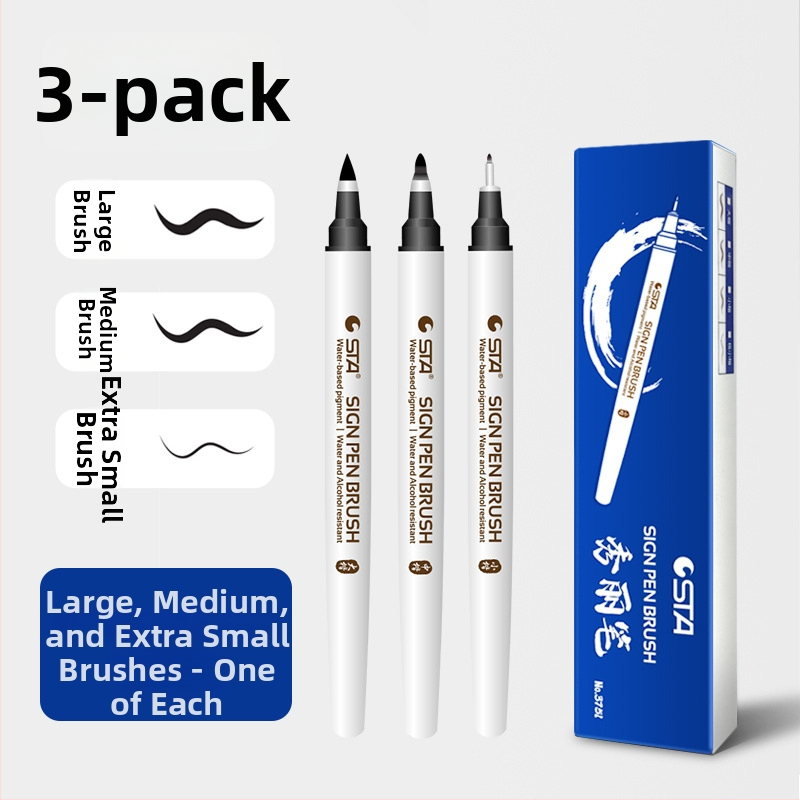 Sta 3751 Στυλό-βούρτσα - Αδιάβροχο, με απαλό άκρο για καλλιγραφία και γραφή, Γραφική Ύλη