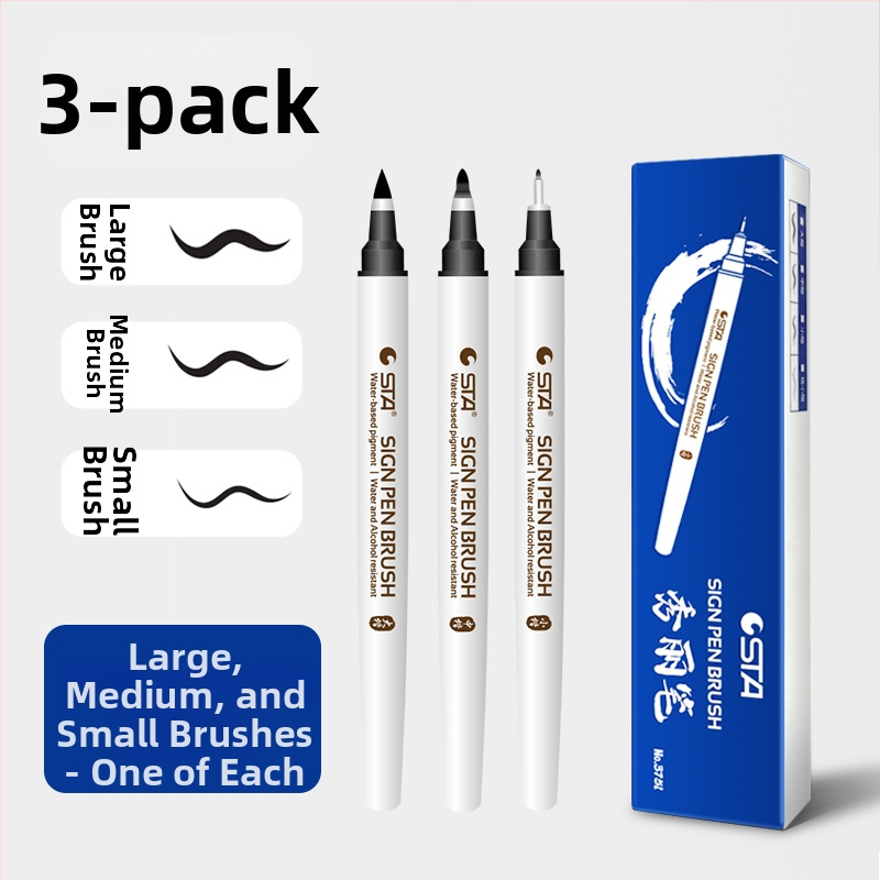 Sta 3751 Στυλό-βούρτσα - Αδιάβροχο, με απαλό άκρο για καλλιγραφία και γραφή, Γραφική Ύλη