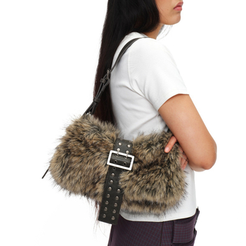 Pod pazuhom crossbody torba, korejskog stila, PU materijal, dumpling oblik, zatvaranje zatvaračem i džep sa zatvaračem