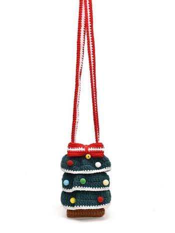 Menderya Crossbody torba od vune, tkana, vertikalno kvadratnog oblika, otvorena