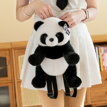 Panda Backpack plush παιχνίδι με προσαρμοσμένα δείγματα – γέμισμα PP cotton, Mink Velvet plush, Jingyang Toys