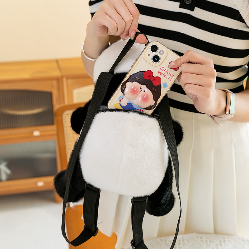 Panda Backpack plush παιχνίδι με προσαρμοσμένα δείγματα – γέμισμα PP cotton, Mink Velvet plush, Jingyang Toys