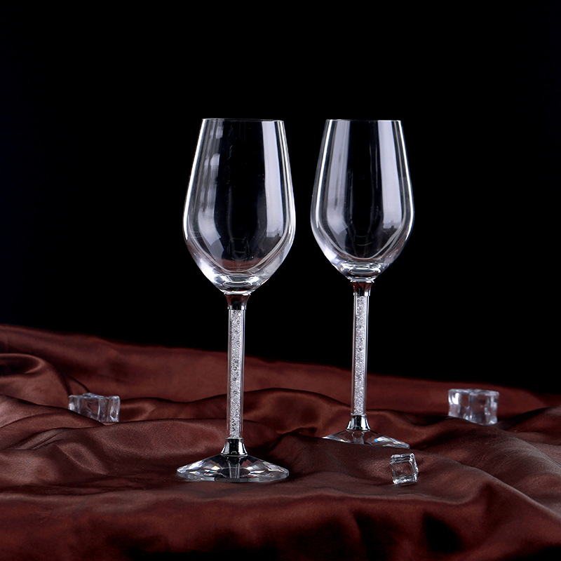 Hyun Jue Kristalne čaše za vino – set od dvije čaše, otisak logotipa, poklon kutija