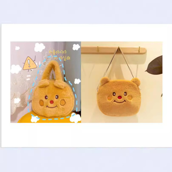 Torba od pliša u obliku medvjedića, kratki pliš, PP pamuk punjenje, prilagođene uzorke