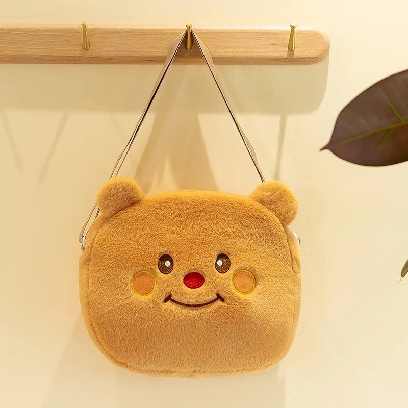 Torba od pliša u obliku medvjedića, kratki pliš, PP pamuk punjenje, prilagođene uzorke